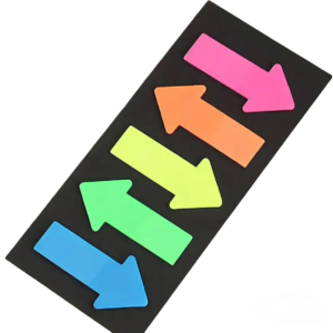 Marcadores Adhesivos en Forma de Flecha: Organización y Colores Brillantes